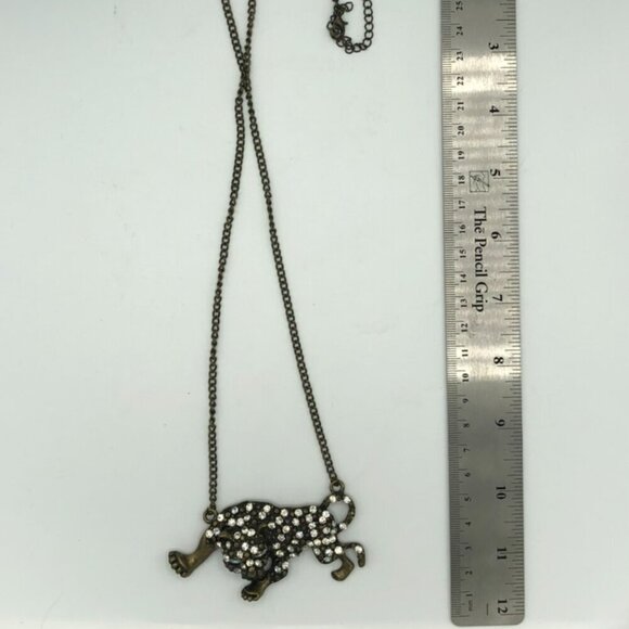 Vintage Jaguar Rhinestone Necklace - Picture 6 of 6